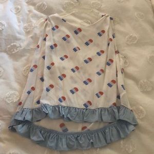 Popsicle tank top with ruffles
